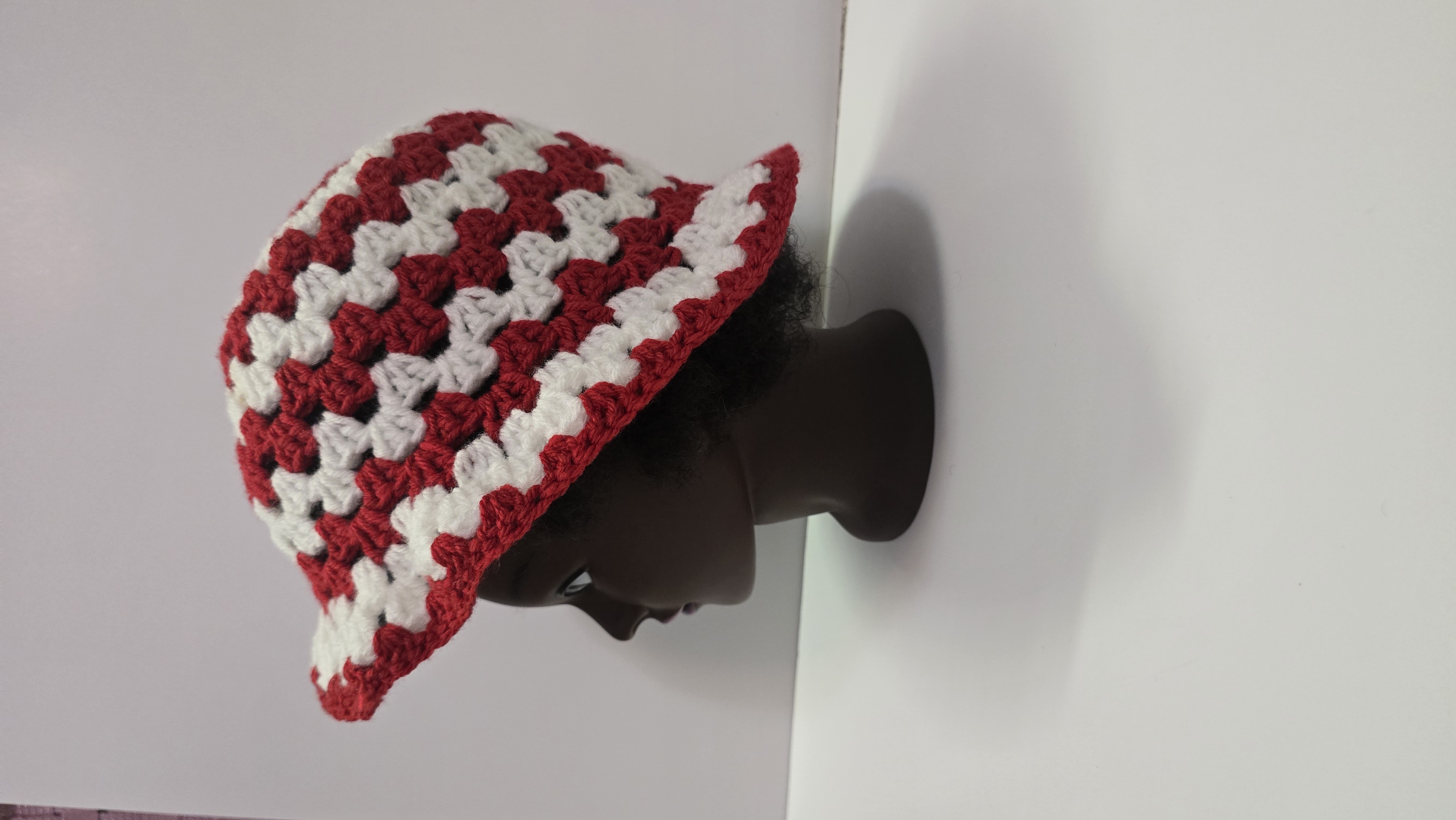 Red crush bucket hat